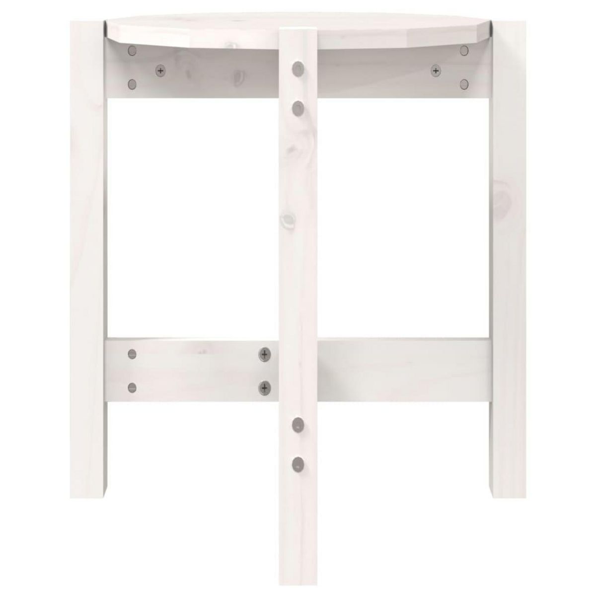 VIDAXL Table basse Blanc Ø 42,5x45 cm Bois massif de pin