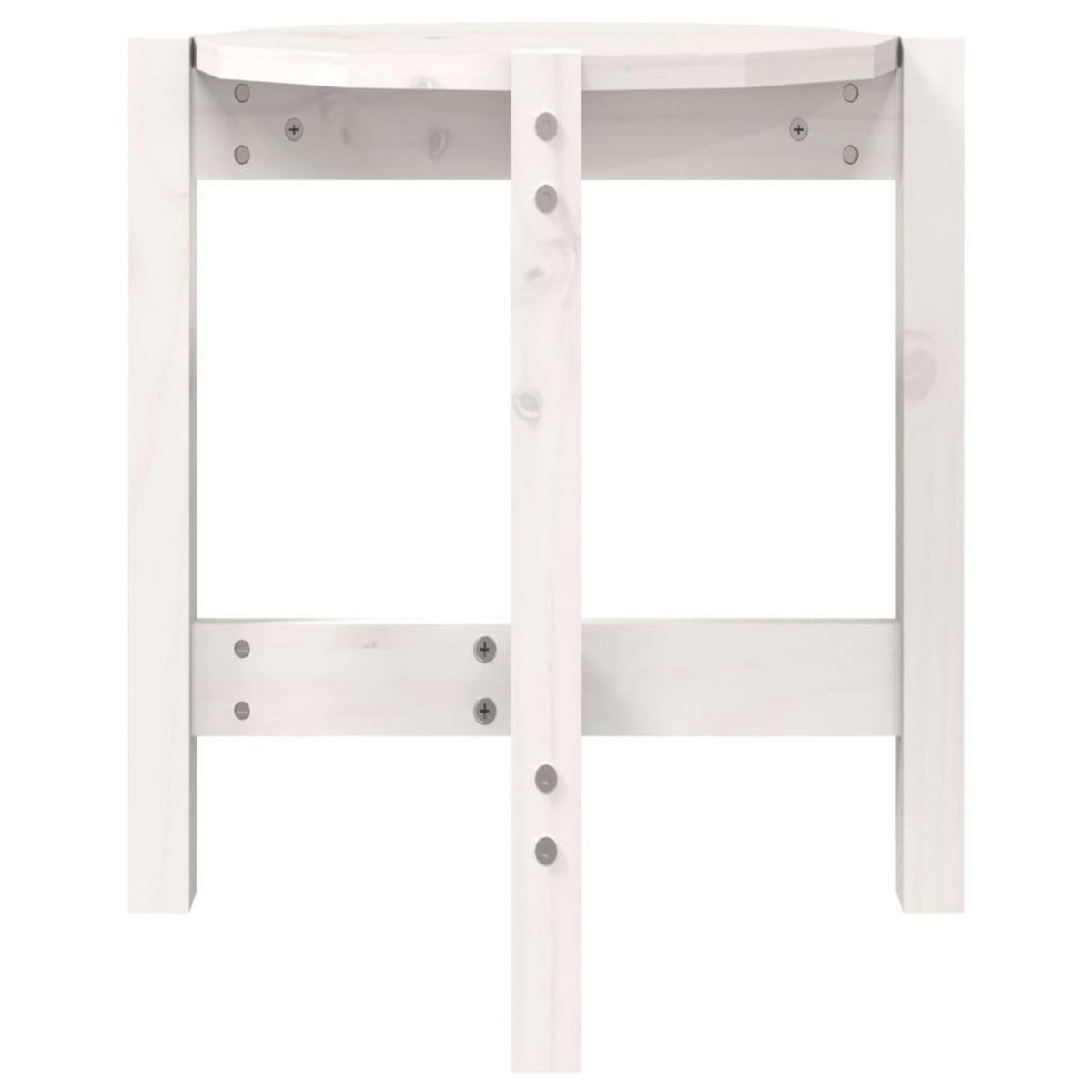VIDAXL Table basse Blanc Ø 42,5x45 cm Bois massif de pin