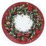Voir la diapositive 1 : ATMOSPHERA Lot de 12 dessous d'assiette Couronne de Noël D. 33 cm - Rouge