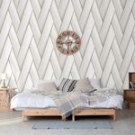DUTCH WALLCOVERINGS DUTCH WALLCOVERINGS Papier peint Geometric Blanc et dore