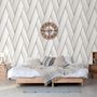 Voir la diapositive 1 : DUTCH WALLCOVERINGS DUTCH WALLCOVERINGS Papier peint Geometric Blanc et dore