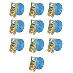VIDAXL Sangle d'arrimage a cliquet 10 pcs 2 tonnes 6 m x 38 mm Bleu