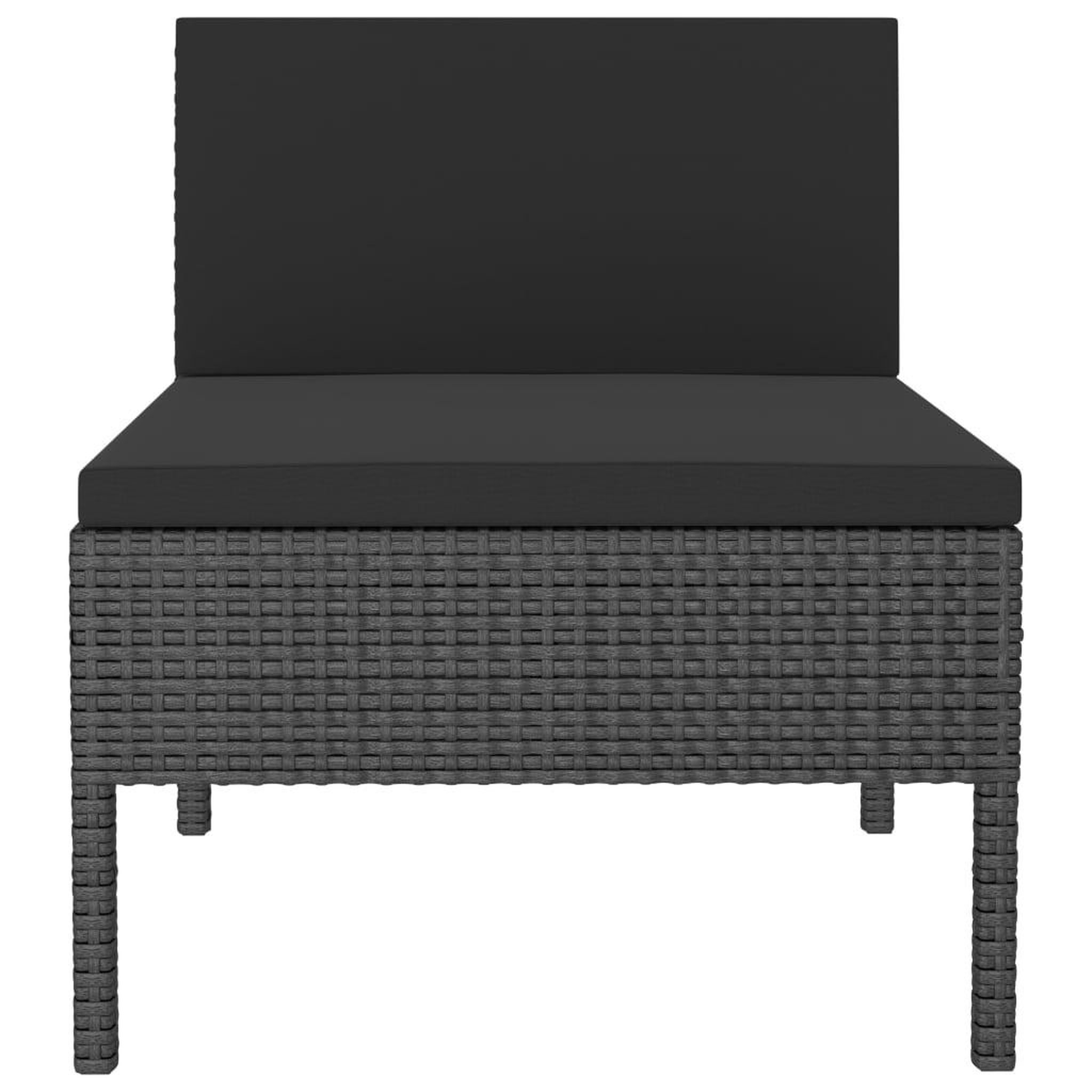 Voir la diapositive 4 : VIDAXL Chaises de jardin lot de 3 avec coussins Resine tressee Noir