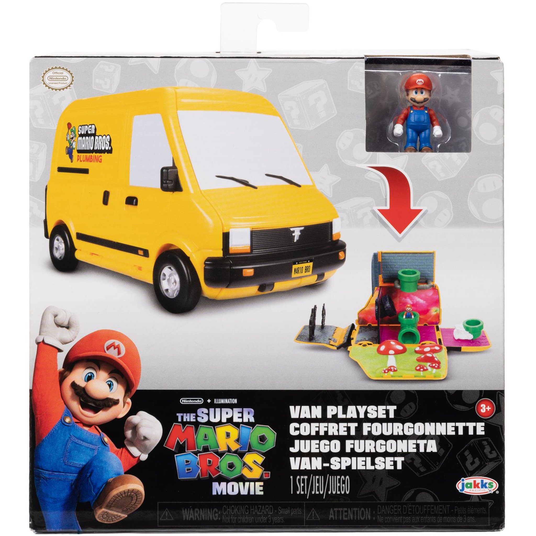 JAKKS PACIFIC Coffret Mini Van - Super Mario Le Film
