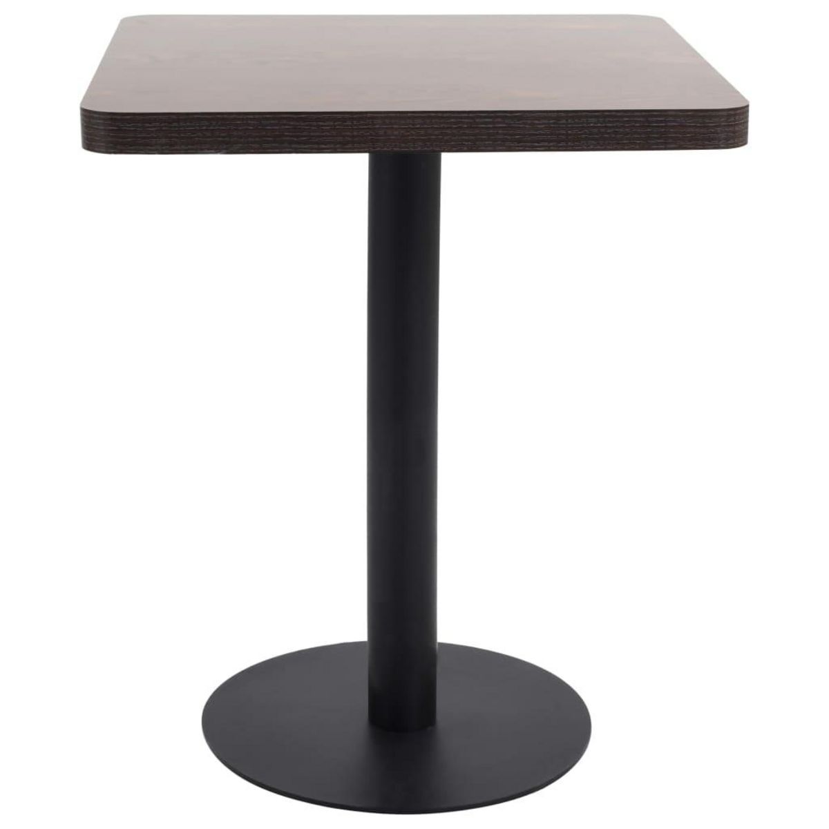 VIDAXL Table de bistro Marron fonce 60x60 cm MDF