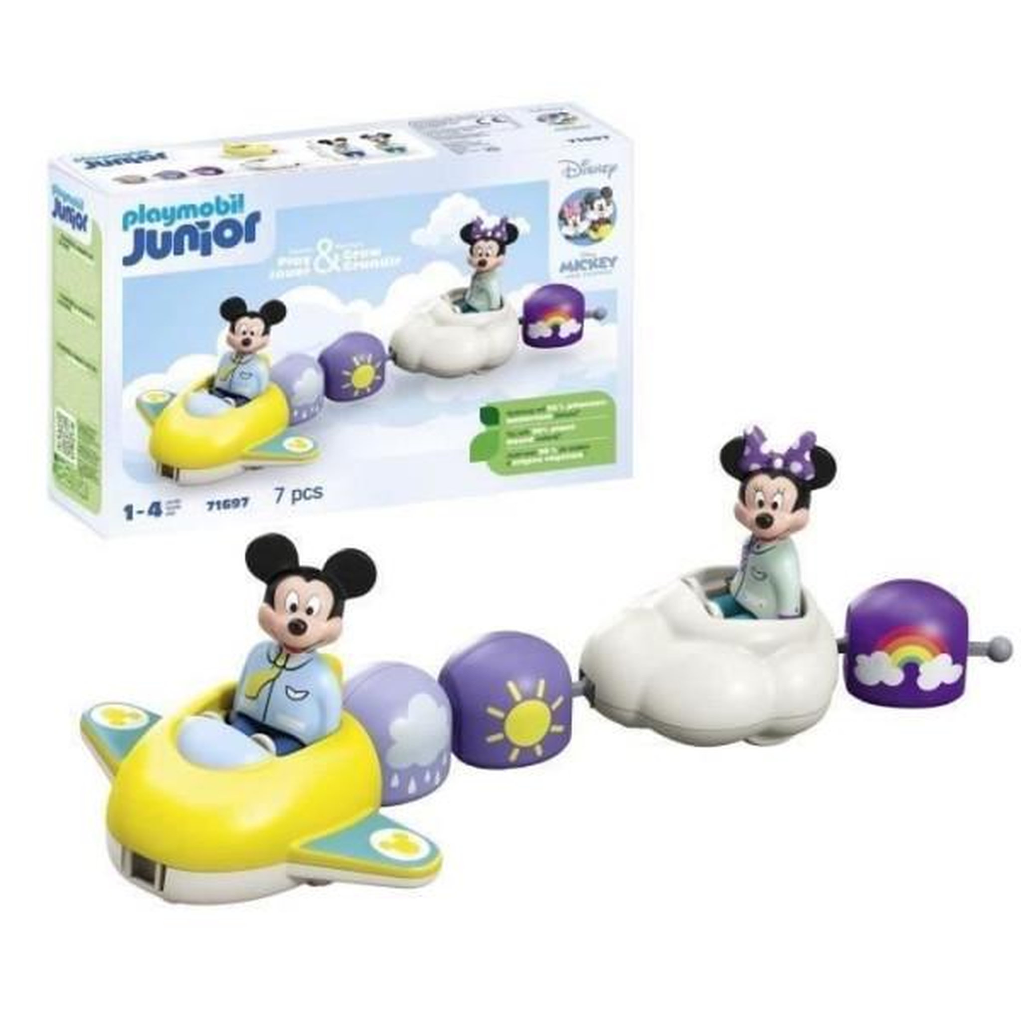 Voir la diapositive 2 : PLAYMOBIL PLAYMOBIL Junior 71697 Train des nuages de Mickey et Minnie, Junior & Disney, Comprend Minnie, Mickey, Des 12 mois