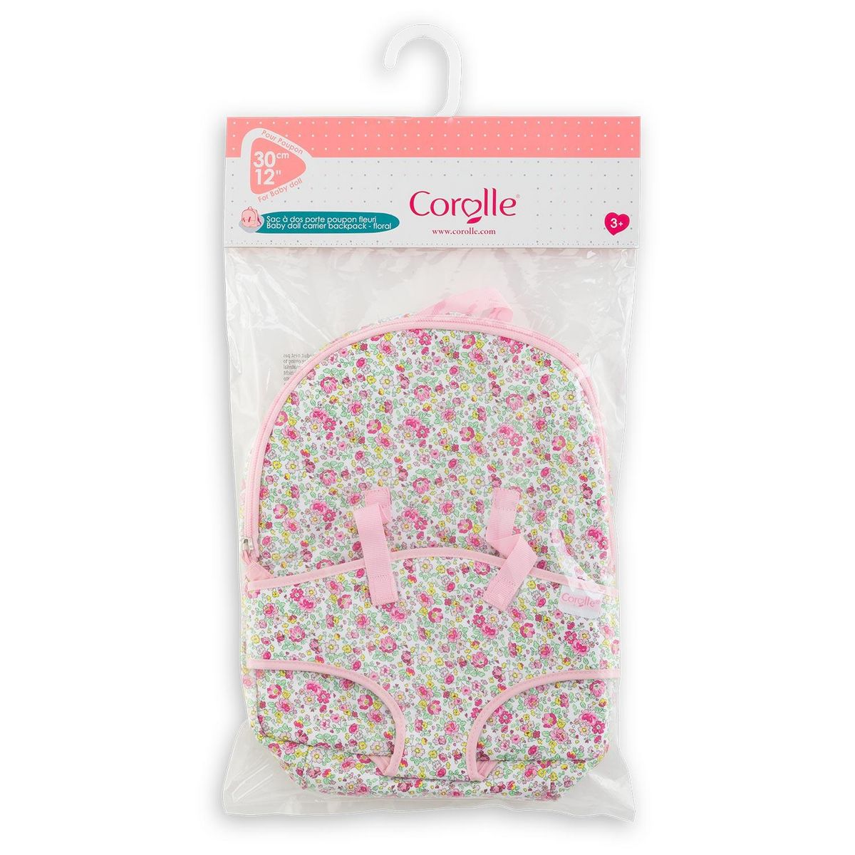 Corolle Sac à Dos porte-poupon Fleuri pour poupon 30 cm