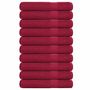 Voir la diapositive 1 : VIDAXL Serviettes de sauna 10pcs bordeaux 80x200cm 360 g m² 100% coton