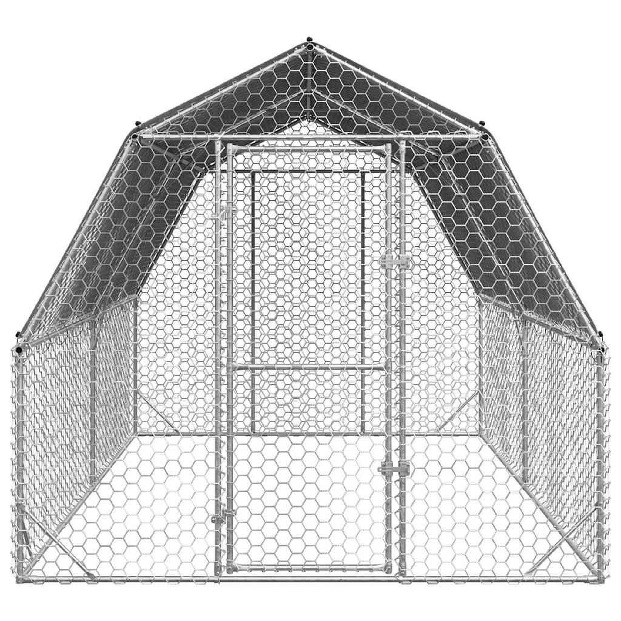 Voir la diapositive 3 : VIDAXL Poulailler avec toit 2,5x4x2,25 m acier galvanise