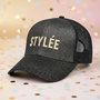 Voir la diapositive 4 : OZABI OZABI Lot 2 Casquettes Pailletées Femme – Message Brodé Fantaisie Humoristique