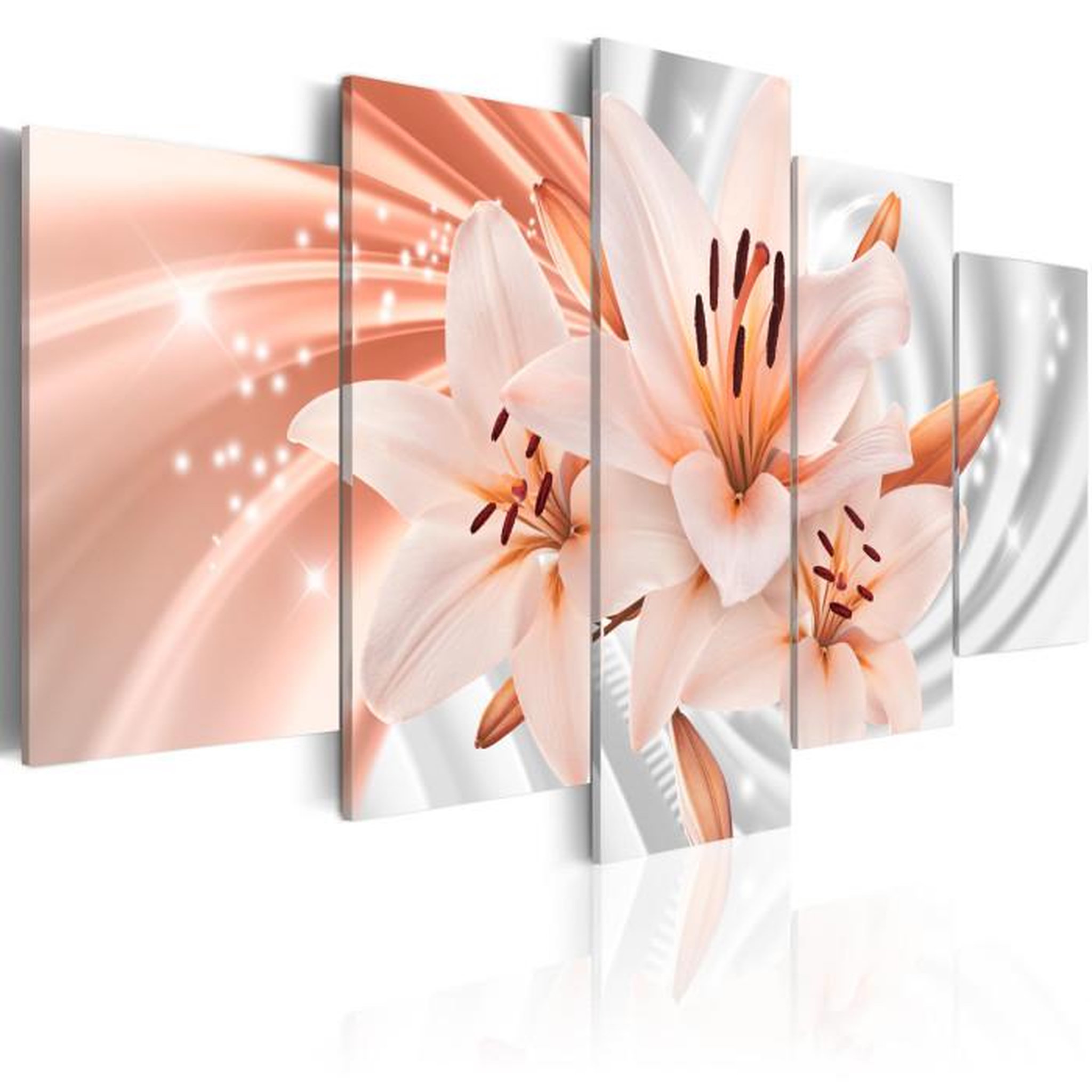 Paris Prix Tableau Imprimé  Coral Lilies. Coloris disponibles : Multicolore