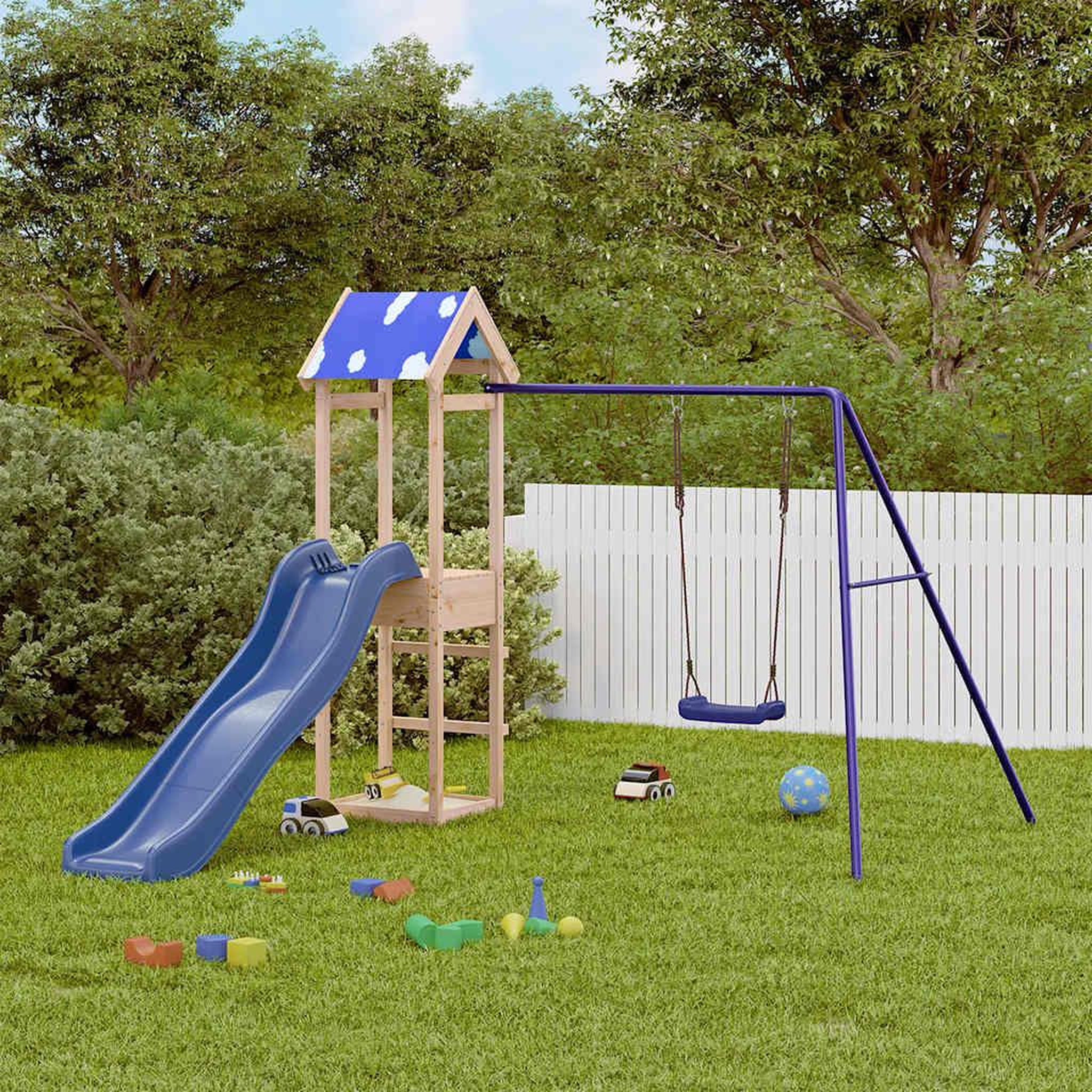 VIDAXL Aire de jeux d'exterieur bois de pin massif