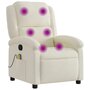Voir la diapositive 2 : VIDAXL Fauteuil de massage inclinable creme velours
