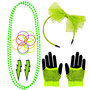 Voir la diapositive 4 : WIDMANN Set d'accessoires mode années 80 : Vert fluo