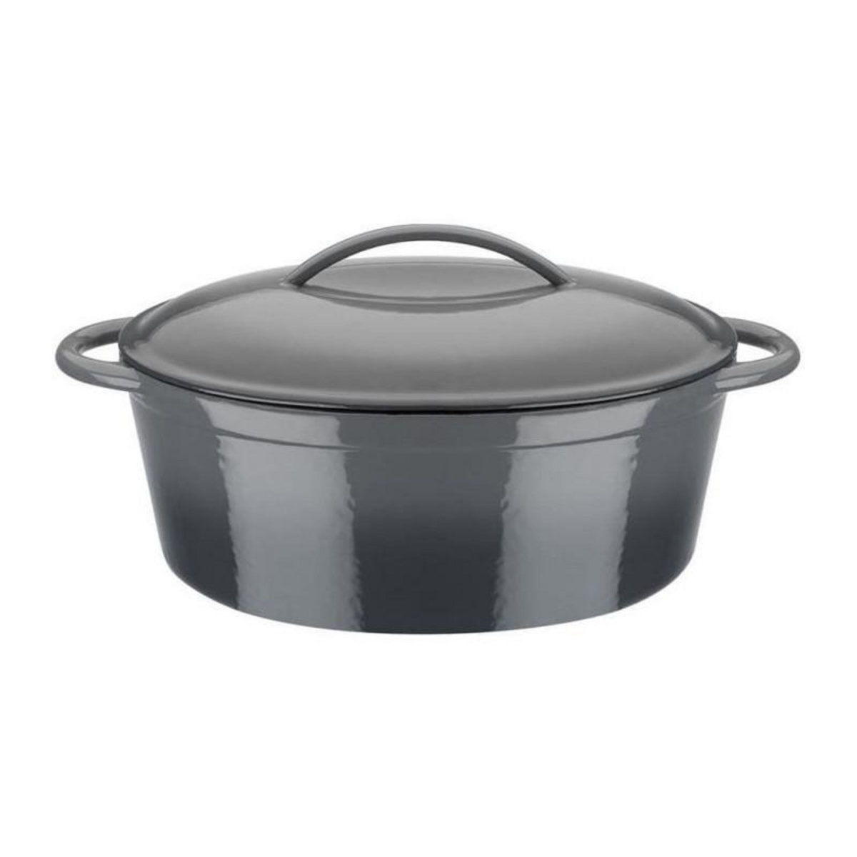 GSW Cocotte fonte massive - GSW - GREY SHADOW - 33 x 25 cm - Ovale - Induction - Gris