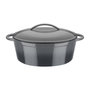 Voir la diapositive 1 : GSW Cocotte fonte massive - GSW - GREY SHADOW - 33 x 25 cm - Ovale - Induction - Gris