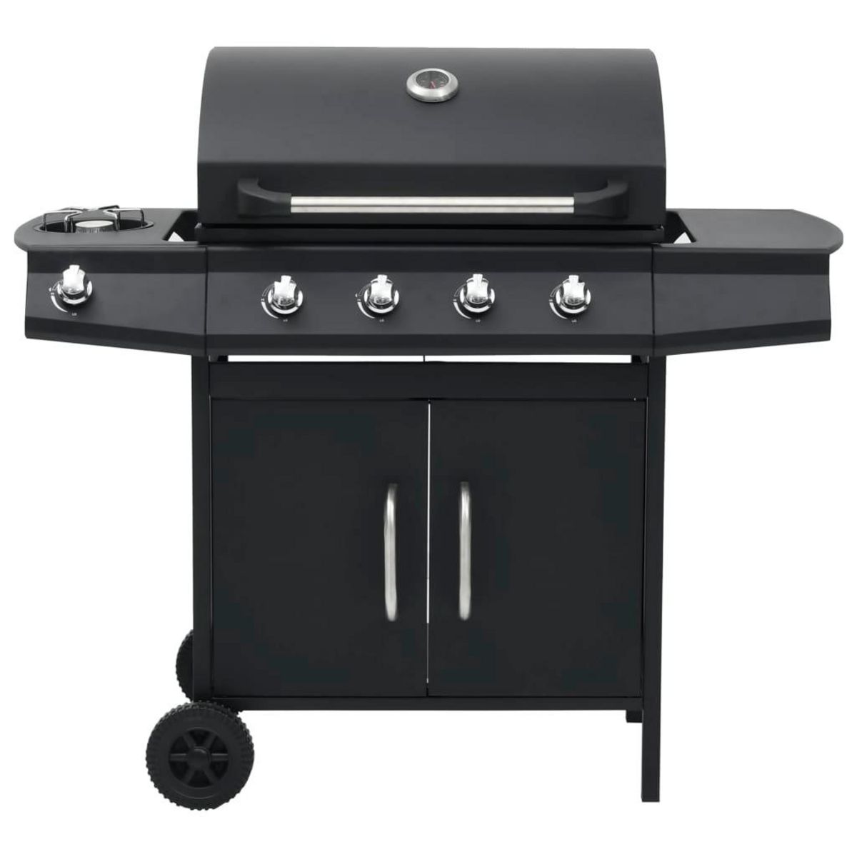 VIDAXL Barbecue a gaz 4+1 zones de cuisson Noir Acier