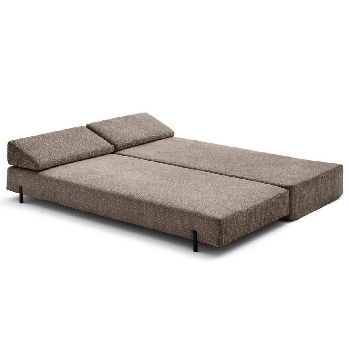 BEST MOBILIER Brescia - banquette 3 places convertible en tissu velours relief