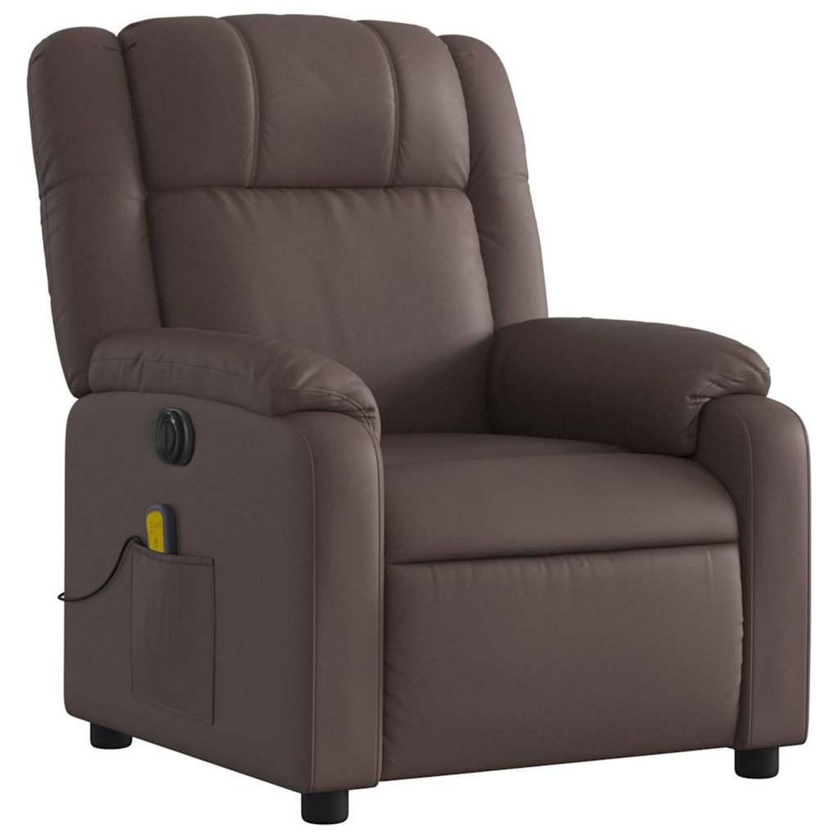 VIDAXL Fauteuil de massage inclinable electrique marron similicuir