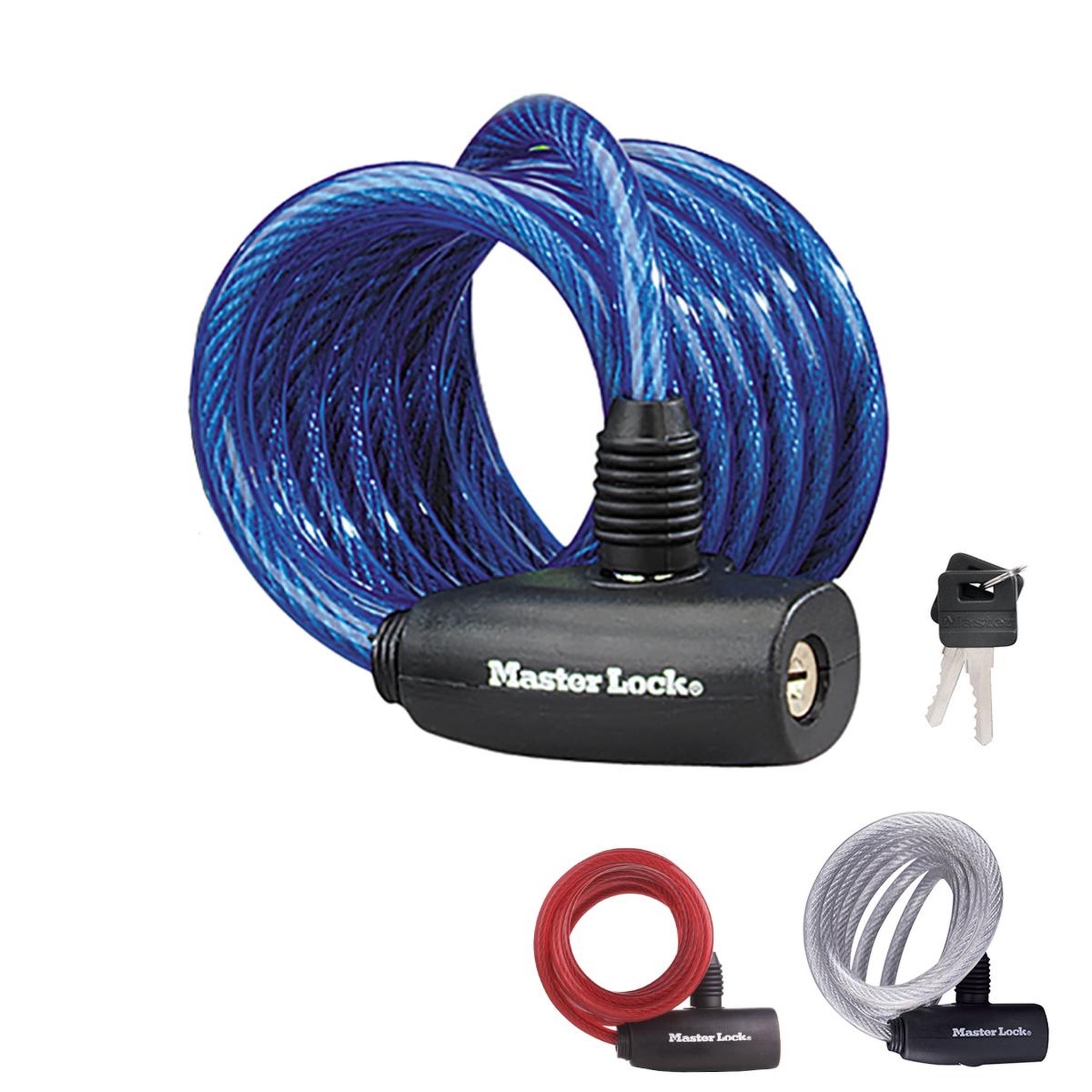 Master lock Cable antivol vélo [1,8 m câble] [clé] [extérieur] [couleur aléatoire] 8127eurdpro