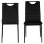 Voir la diapositive 4 : TOILINUX Lot de 4 Chaises de salle à manger Dina effet velours et métal