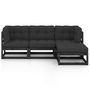 Voir la diapositive 3 : VIDAXL Salon de jardin 4 pcs avec coussins Bois de pin massif