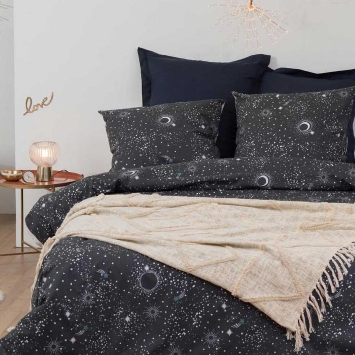 ATMOSPHERA Jeté de Lit  Slub  130x180cm Beige