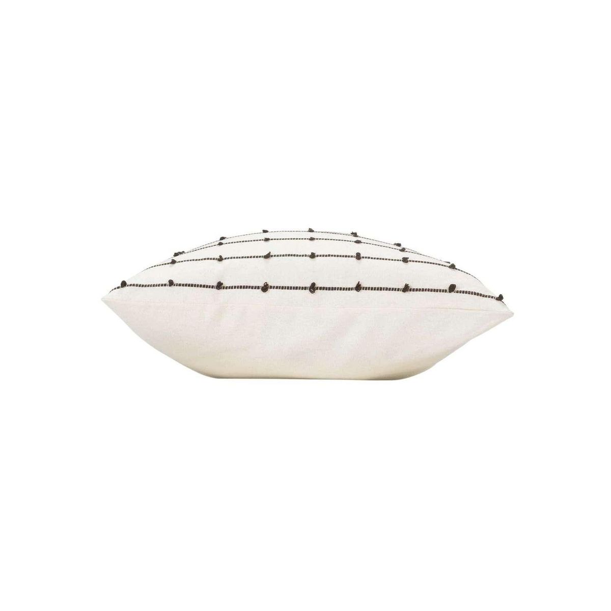 Douceur d'Intérieur Coussin déhoussable CANNA - Coton recyclé et fils coupés - 45 x 45 cm - Ecru