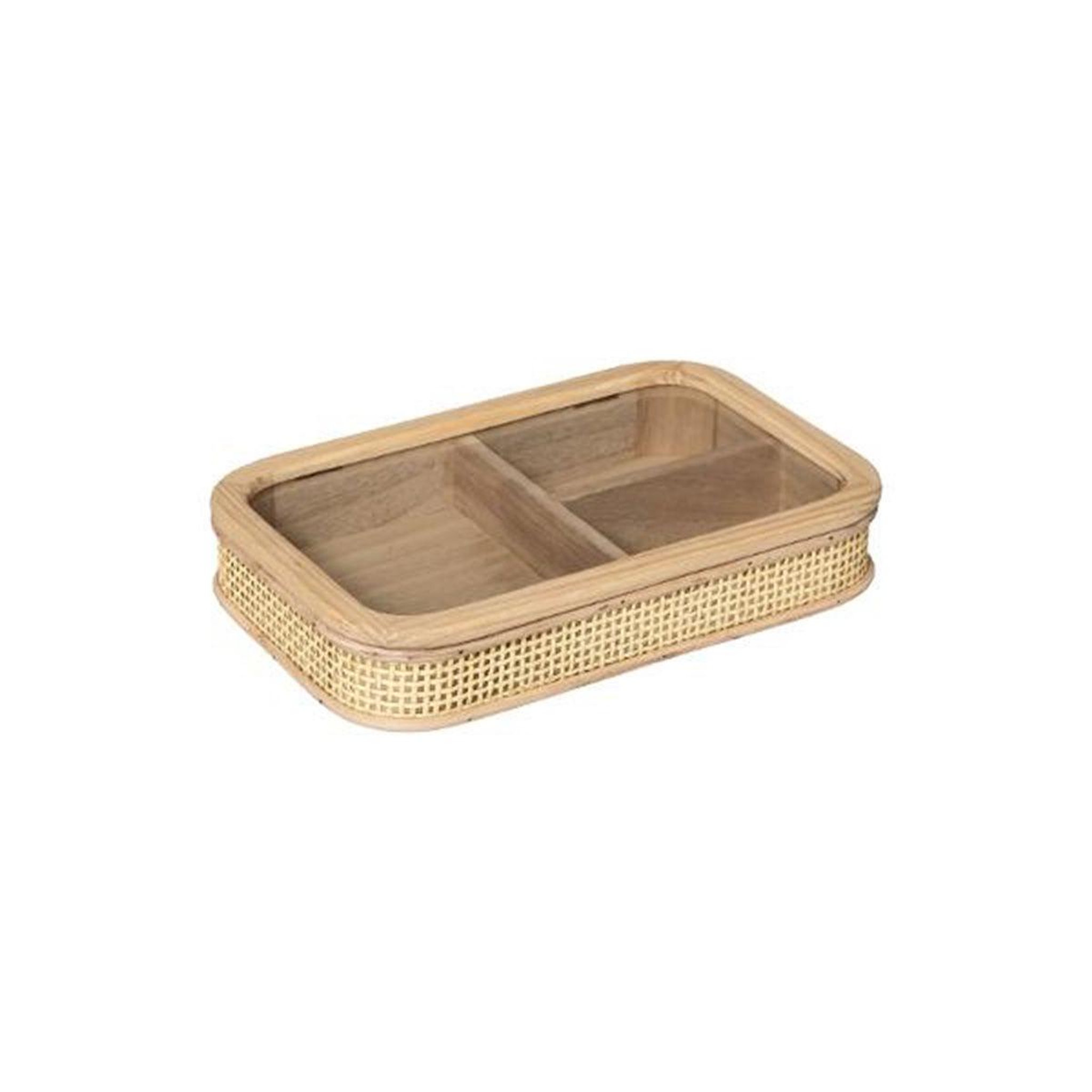 ATMOSPHERA Boite à bijoux déco  cannage  28cm naturel