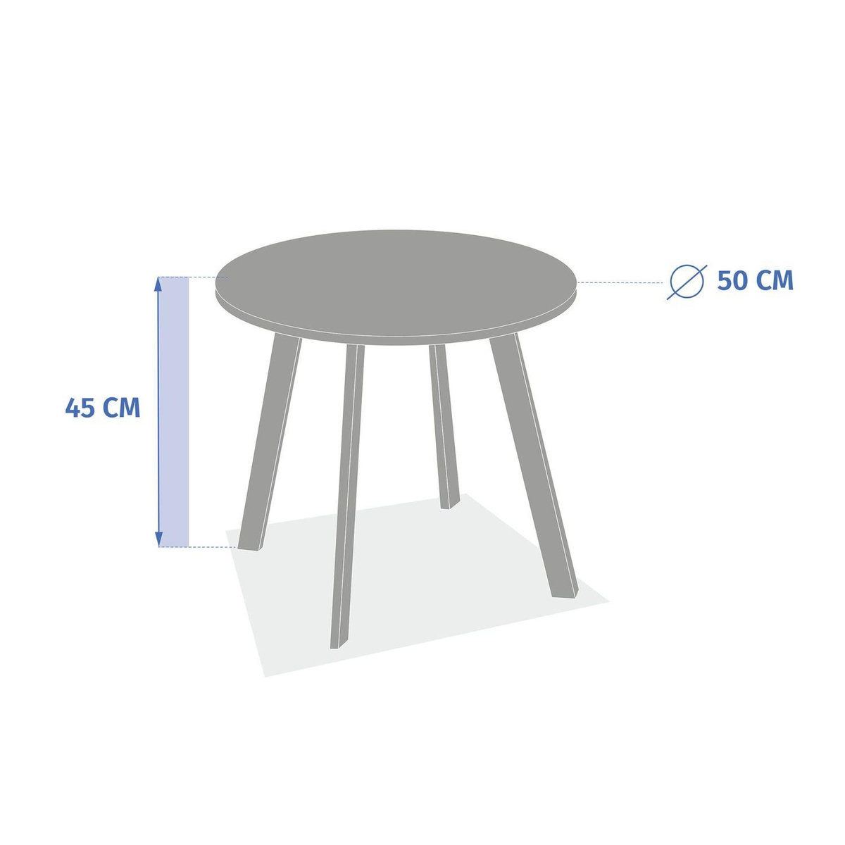 HESPERIDE Table basse de jardin ronde SAONA