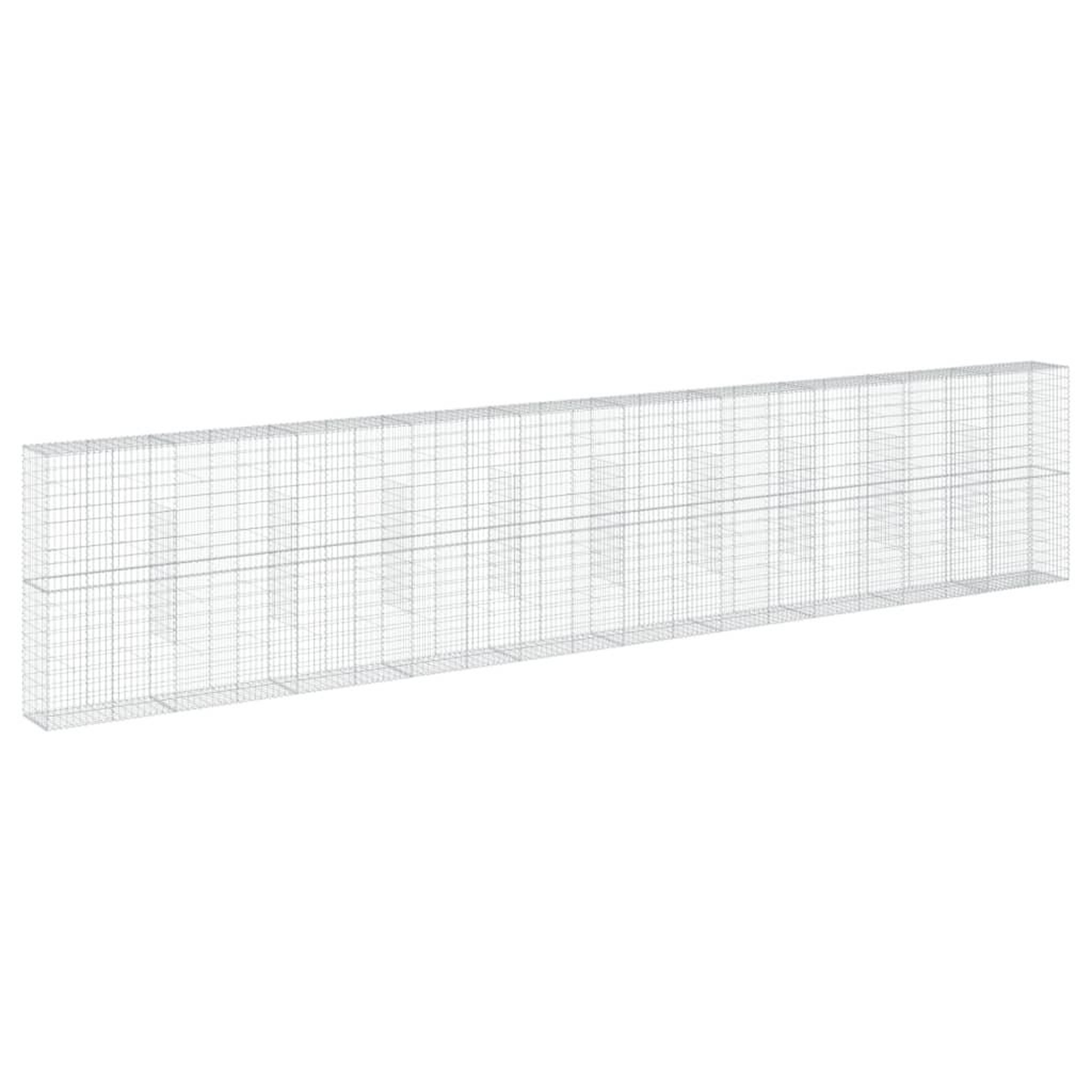 Voir la diapositive 5 : VIDAXL Panier gabion avec couvercle 1000x50x200 cm fer galvanise