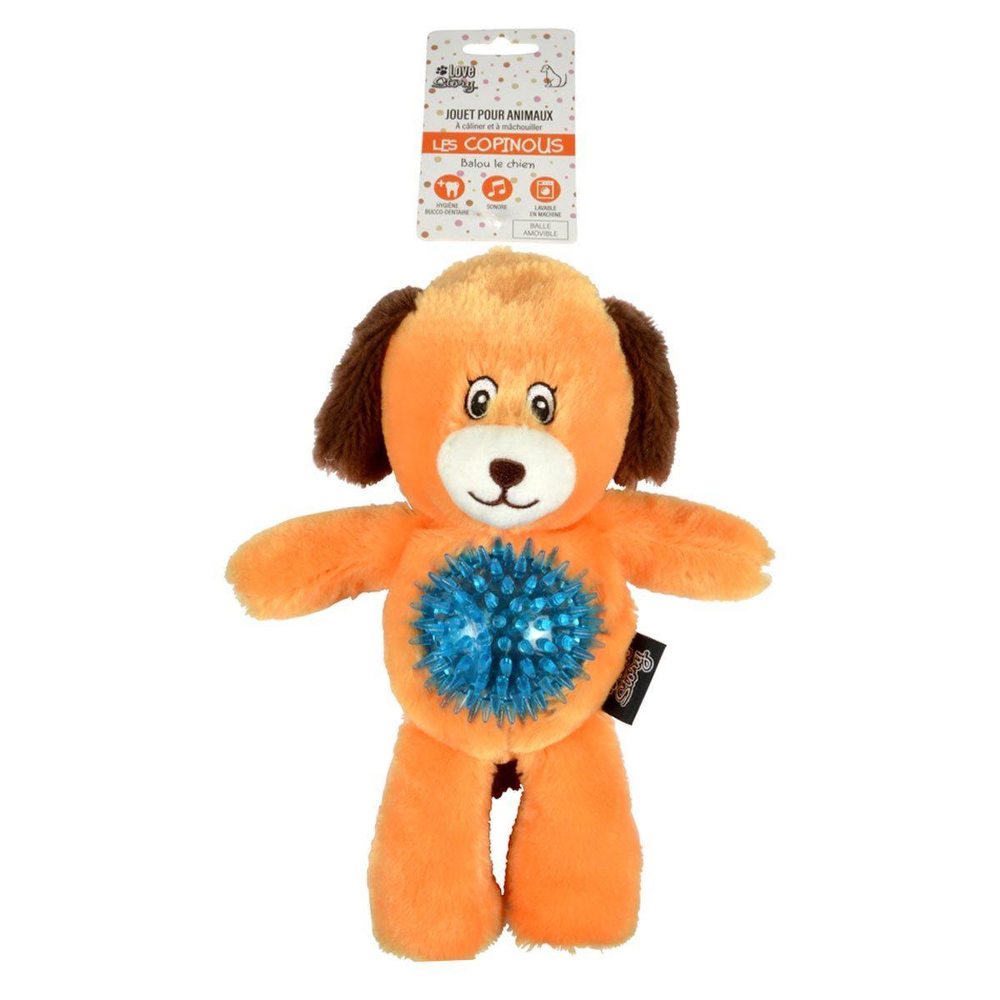 Voir la diapositive 3 : LOVE STORY Jouet pour chien sonore  balou le chien  27cm marron