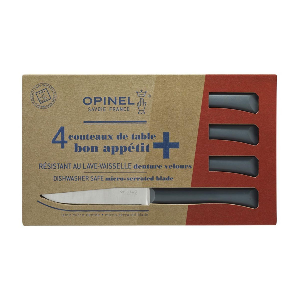 Opinel Couteau Bon Appétit 4 couteaux
