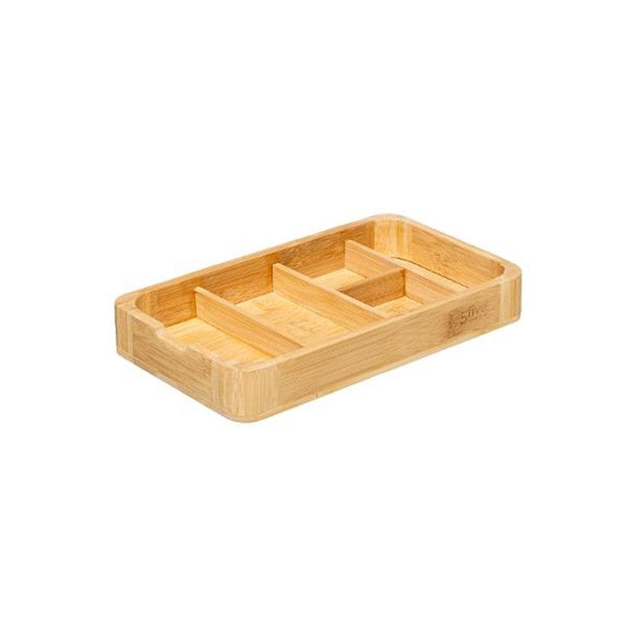 Voir la diapositive 3 : FIVE Boîte à bijoux & miroir  bambou  24cm naturel