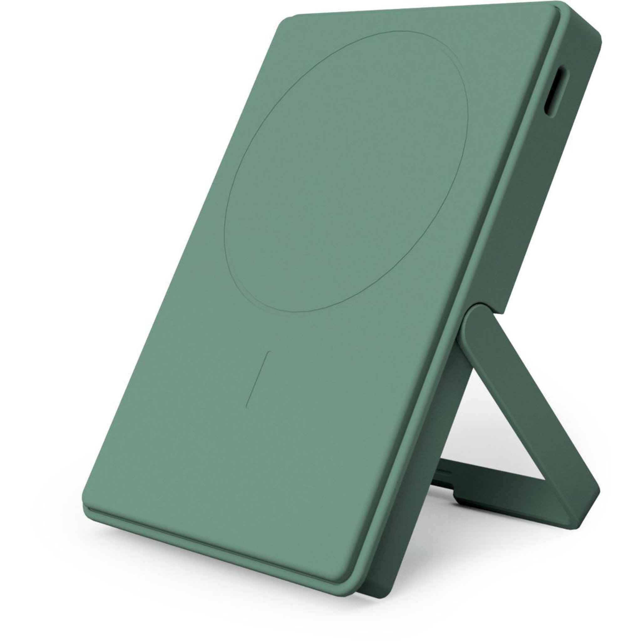 Voir la diapositive 3 : CASYX Batterie externe 5000 mah qi2 magsafe avec bequille vert
