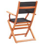 Voir la diapositive 5 : VIDAXL Chaises pliables de jardin lot de 2 Noir Eucalyptus textilene