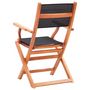 Voir la diapositive 5 : VIDAXL Chaises pliables de jardin lot de 2 Noir Eucalyptus textilene
