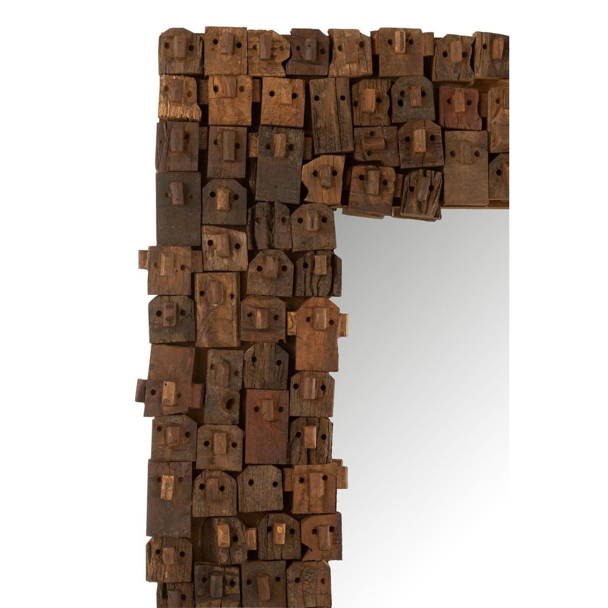 Voir la diapositive 2 : J-LINE Miroir à Poser en Bois  Syma  180cm Marron