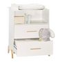 Voir la diapositive 3 : BABY PRICE Commode 2 Tiroirs et 1 Niche - JOY NATUREL