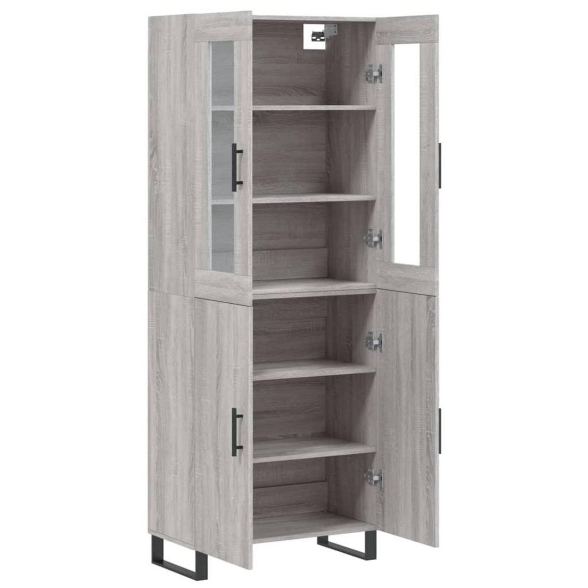 VIDAXL Buffet haut Sonoma gris 69,5x34x180 cm Bois d'ingenierie