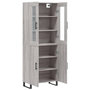 Voir la diapositive 4 : VIDAXL Buffet haut Sonoma gris 69,5x34x180 cm Bois d'ingenierie