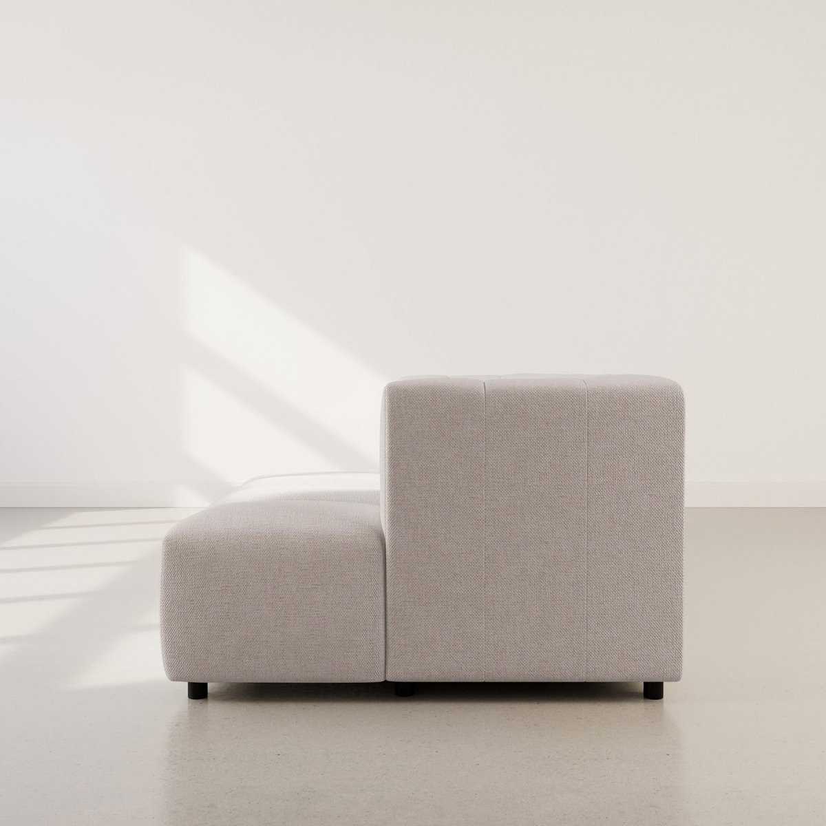 LISA DESIGN Curtis - canapé d'angle droit 4 places avec accoudoir en tissu texturé