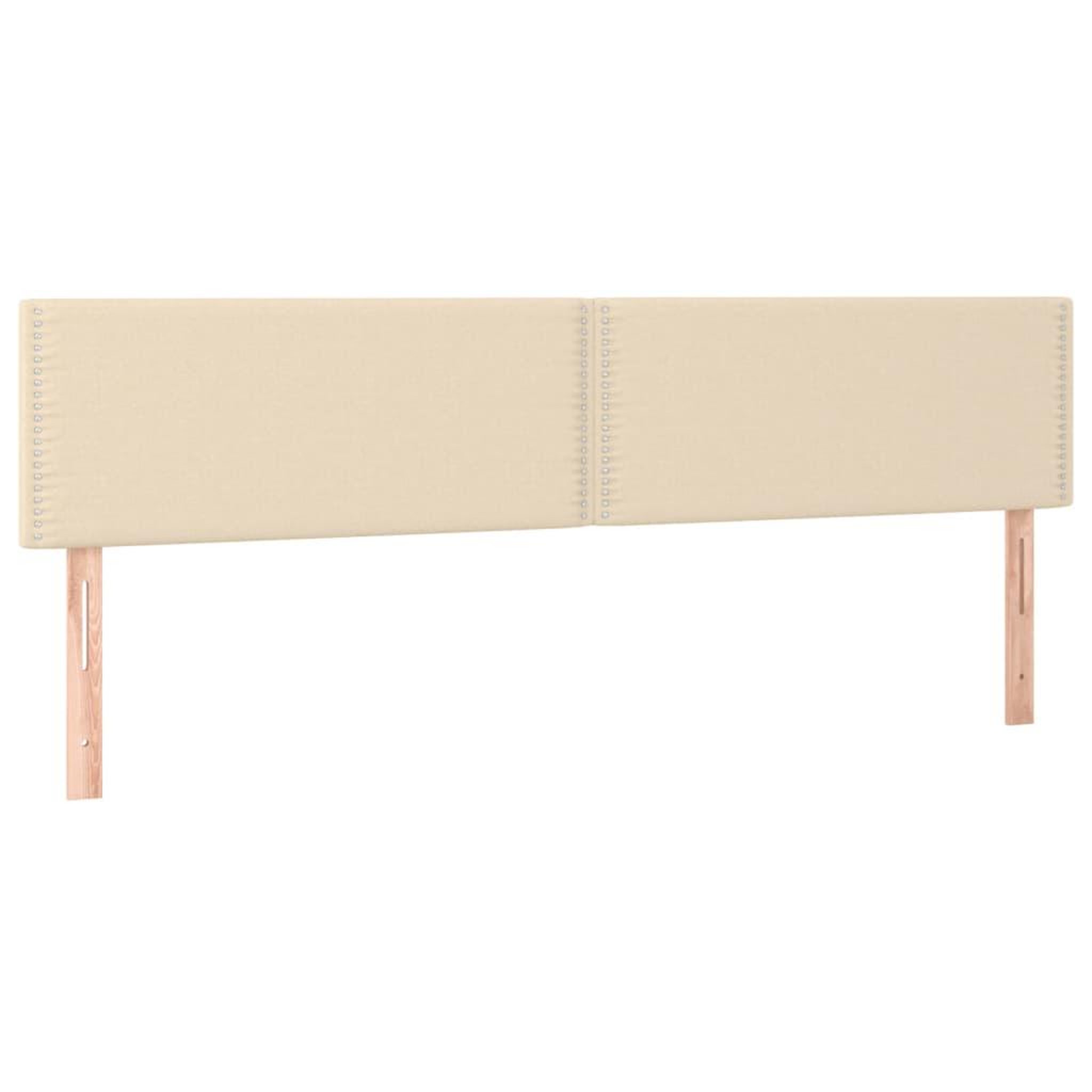 Voir la diapositive 4 : VIDAXL Tete de lit a LED Creme 160x5x78/88 cm Tissu