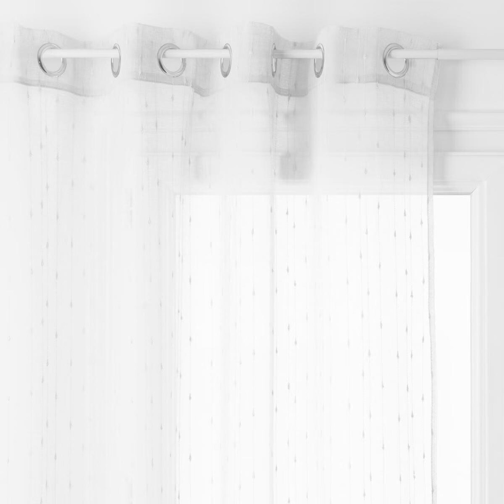 Voir la diapositive 2 : ATMOSPHERA Rideau voilage  anissa  140x240cm blanc