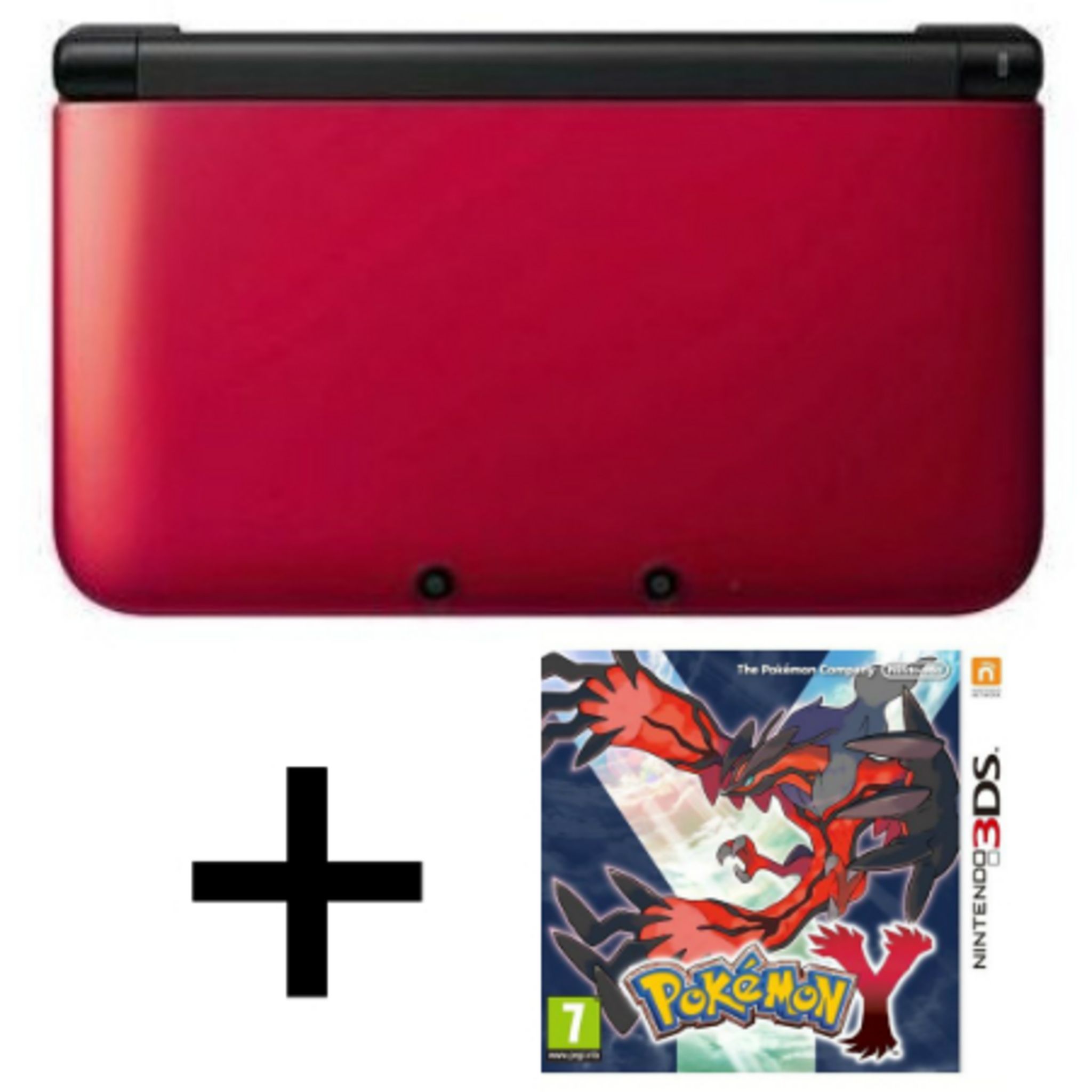 3DS XL Rouge + Pokemon Y pas cher - Auchan.fr