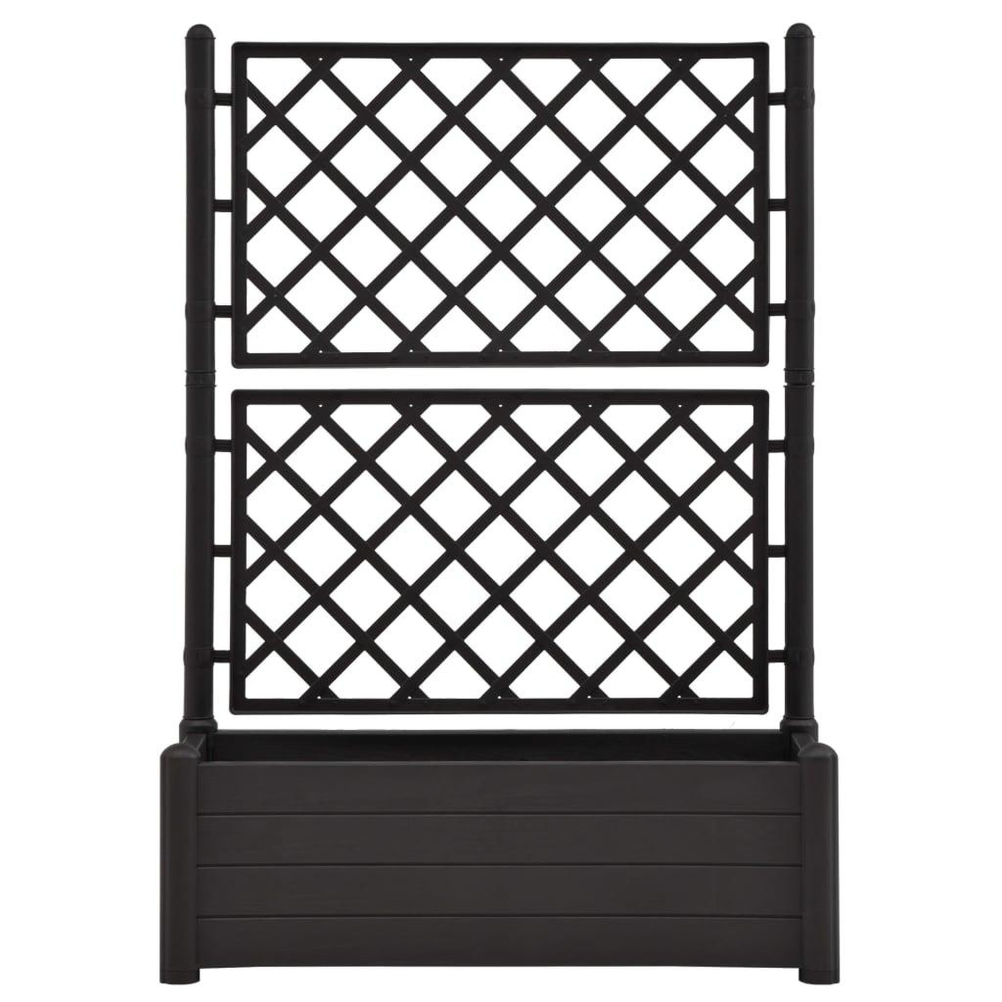 Voir la diapositive 3 : VIDAXL Jardiniere avec treillis 100x43x142 cm PP Anthracite
