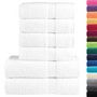 Voir la diapositive 2 : VIDAXL Ensemble de serviettes de qualité supérieure SOLUND 6 pcs blanc