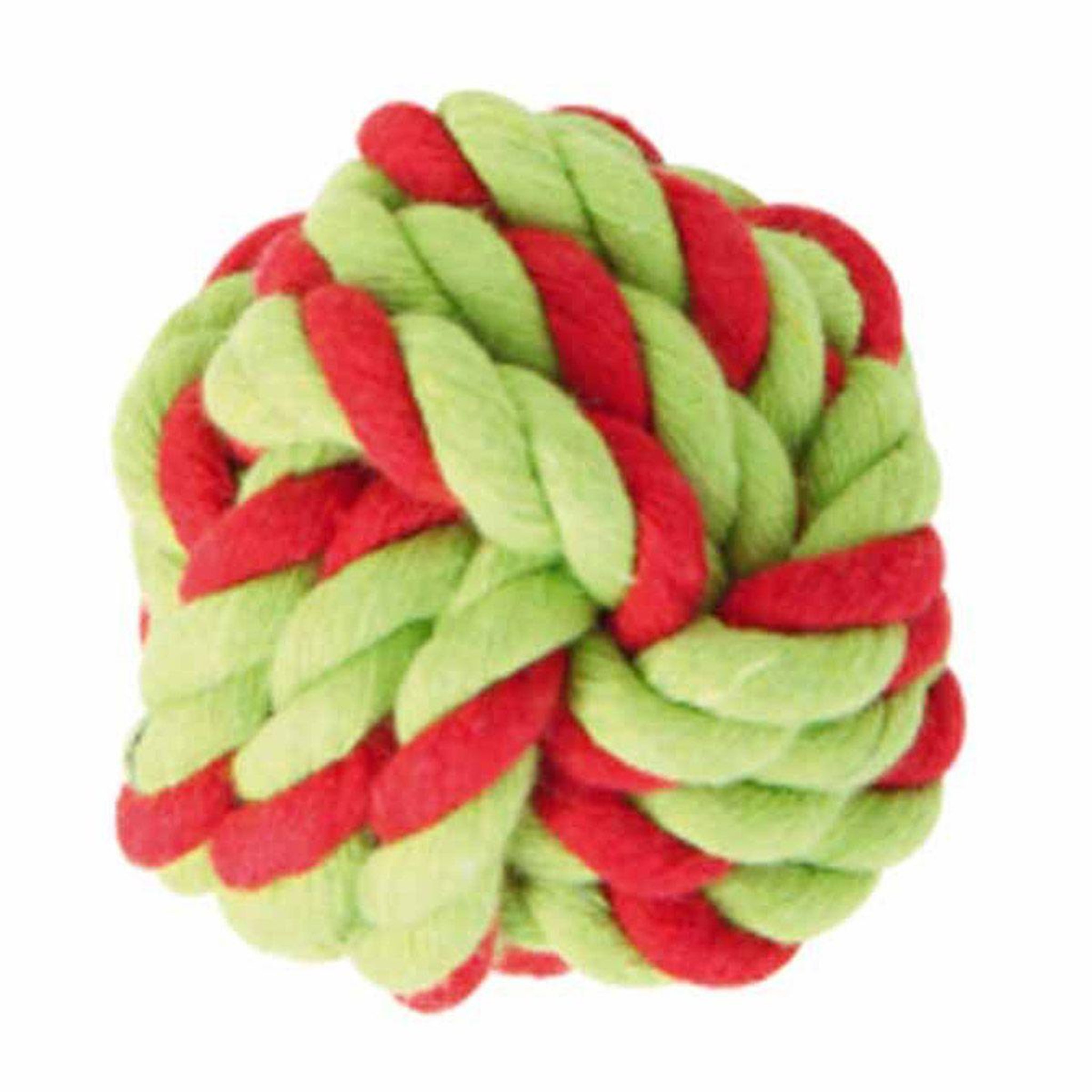 LOVE STORY Jouet pour chien  balle à corde  7cm rouge