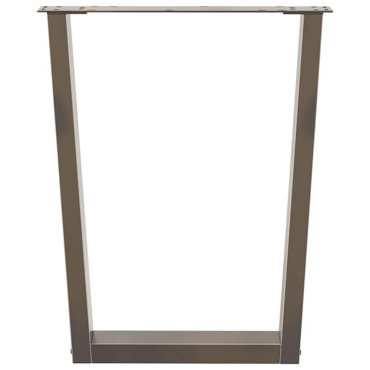 VIDAXL Pieds de table a manger forme V 2 pcs acier naturel acier