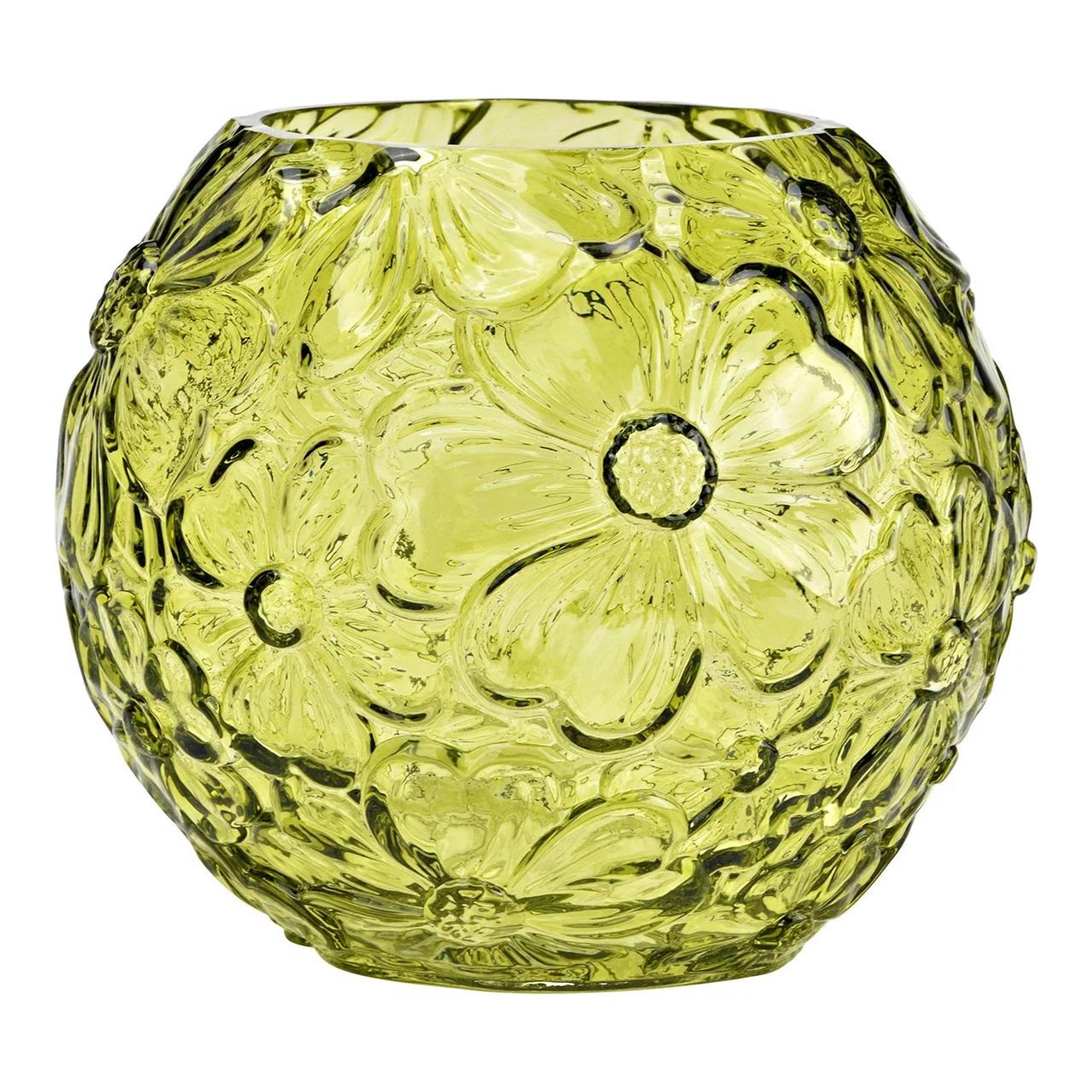 Eden Vase rond en verre transparent fleurs